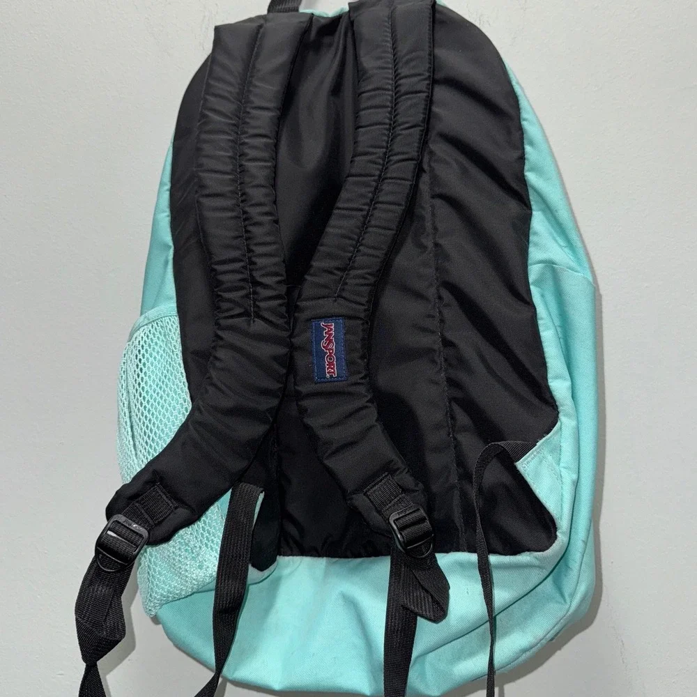 JanSport Big Student Backpack Aqua Teal Blue School Bag Two Compartment